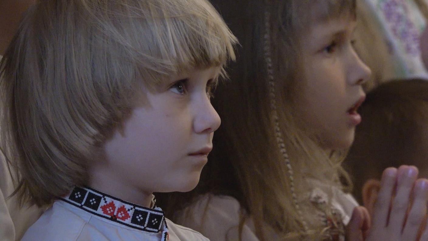 Due dei bambini arrivati dall'Ucraina