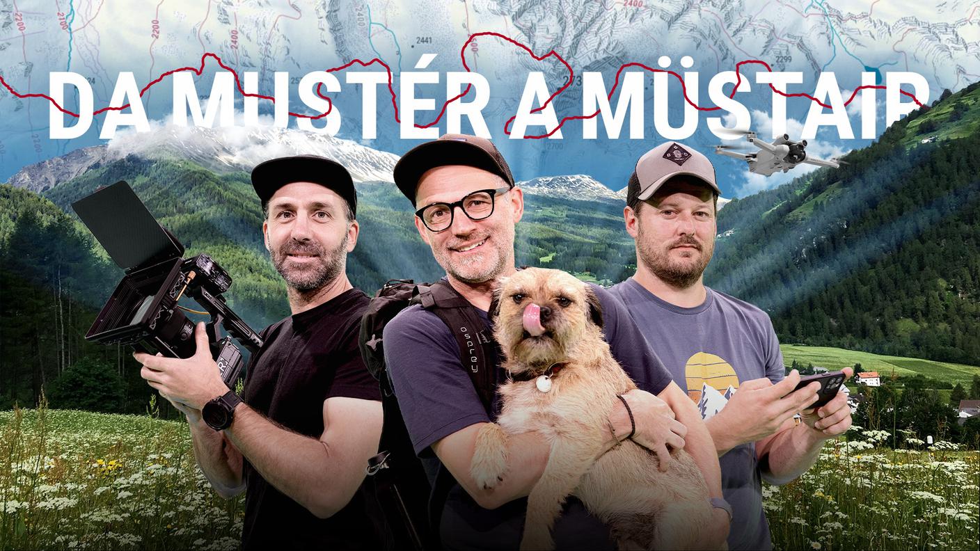 Roman, Livio, Curdin e il cane Loui