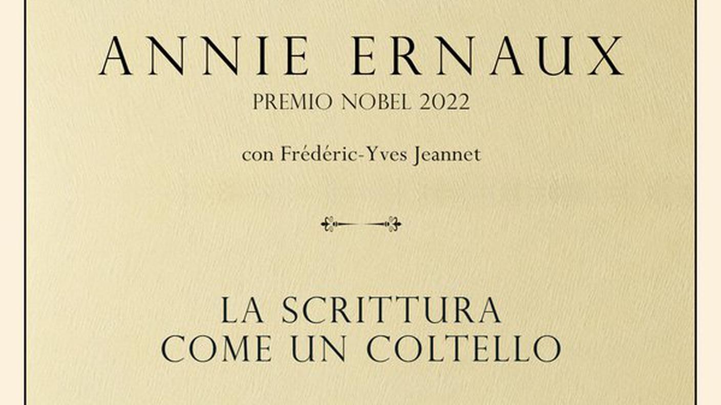 "La scrittura come un coltello" di Annie Ernaux, L'orma editore (dettaglio di copertina)