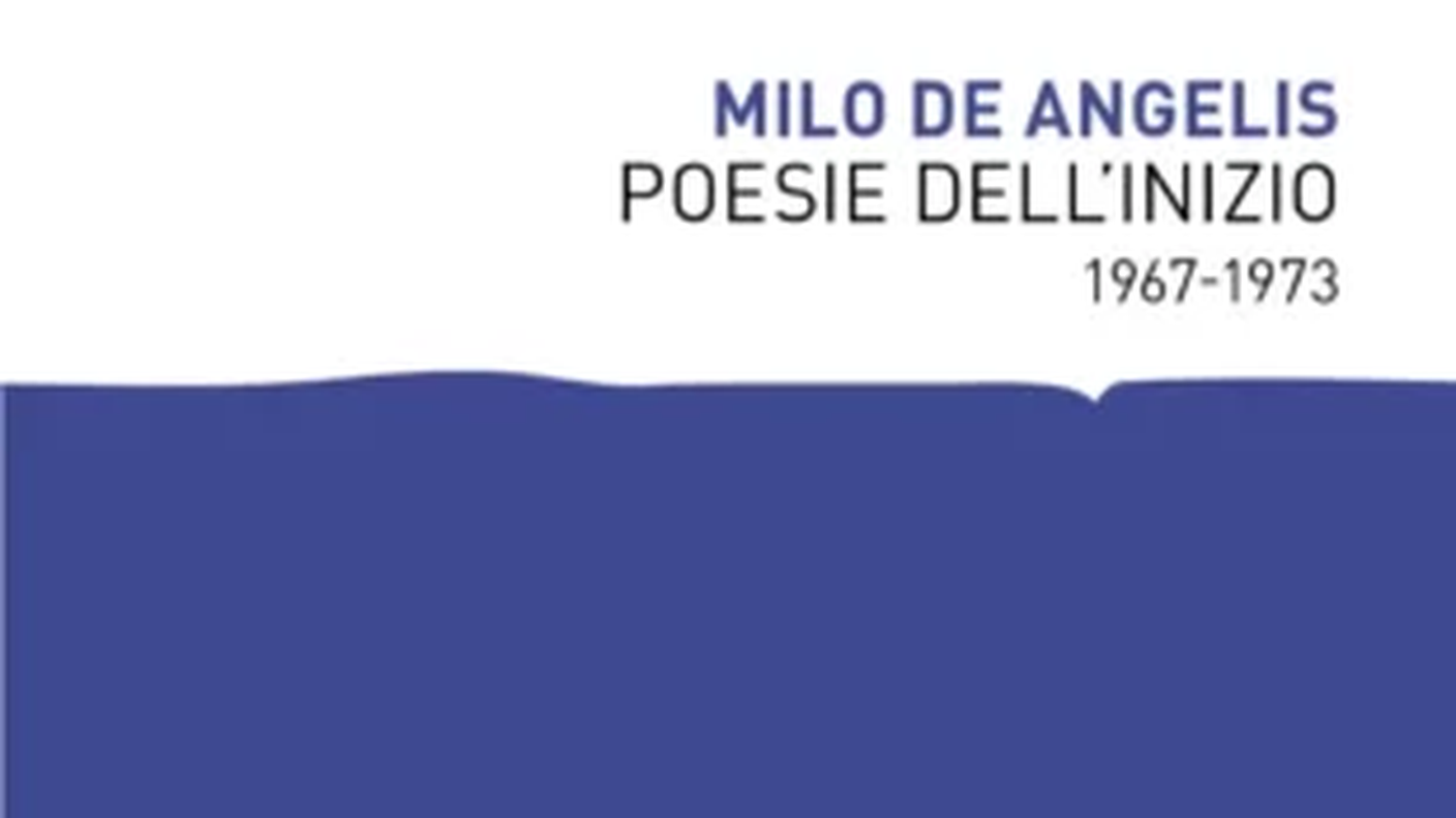 "Poesie dell’inizio" di Milo De Angelis, Mondadori Lo Specchio (dettaglio di copertina)