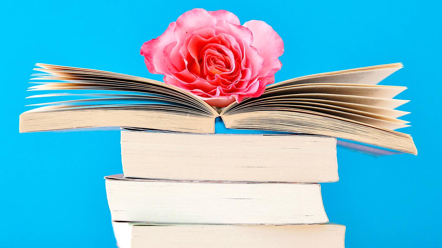 Close up books stack