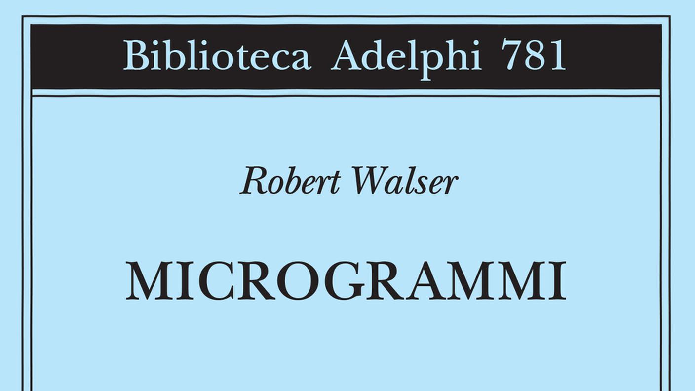 "Microgrammi" di Robert Walser, Adelphi (dettaglio di copertina)