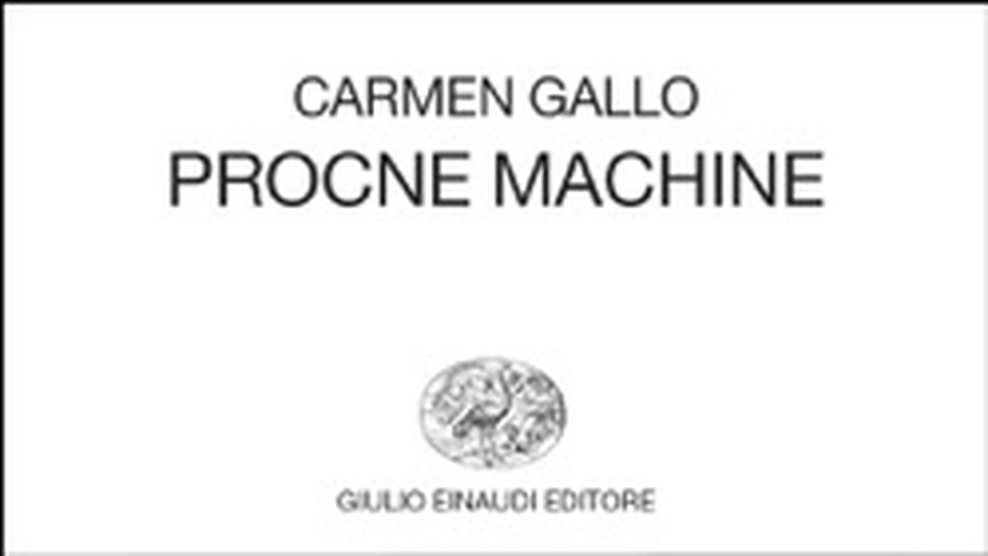 “Procne Machine” di Carmen Gallo, Einaudi (dettaglio di copertina)