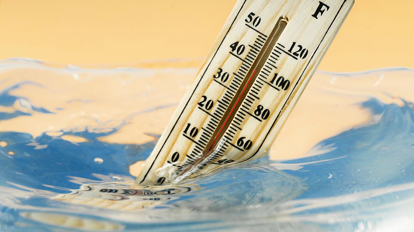 mare acqua calda, termometro