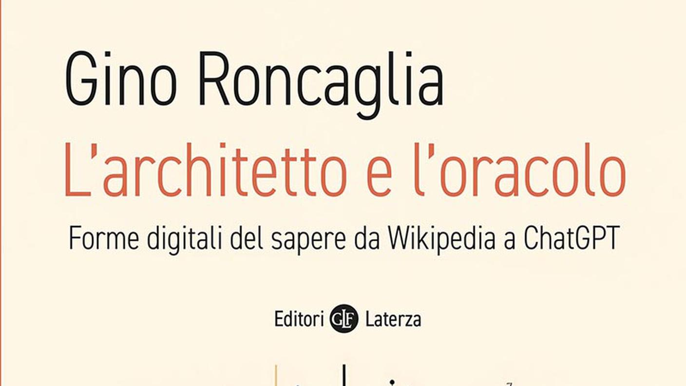 "L'architetto e l'oracolo" di Gino Roncaglia, Editori Laterza (dettaglio di copertina)