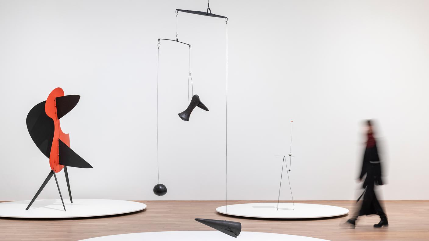 Veduta dell’allestimento, “Calder. Sculpting
Time,” MASI Lugano, Svizzera.
Foto Luca Meneghel © 2024 Calder
Foundation, New York / Artists Rights Society
(ARS), New York