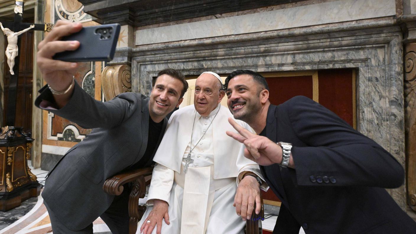 Papa Francesco con Pio e Amedeo 