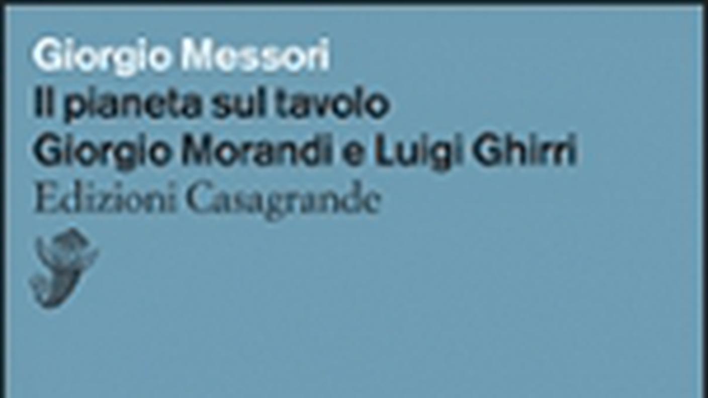 “Il pianeta sul tavolo Giorgio Morandi e Luigi Ghirri”, di Giorgio Messori, Edizioni Casagrande (dettaglio di copertina)