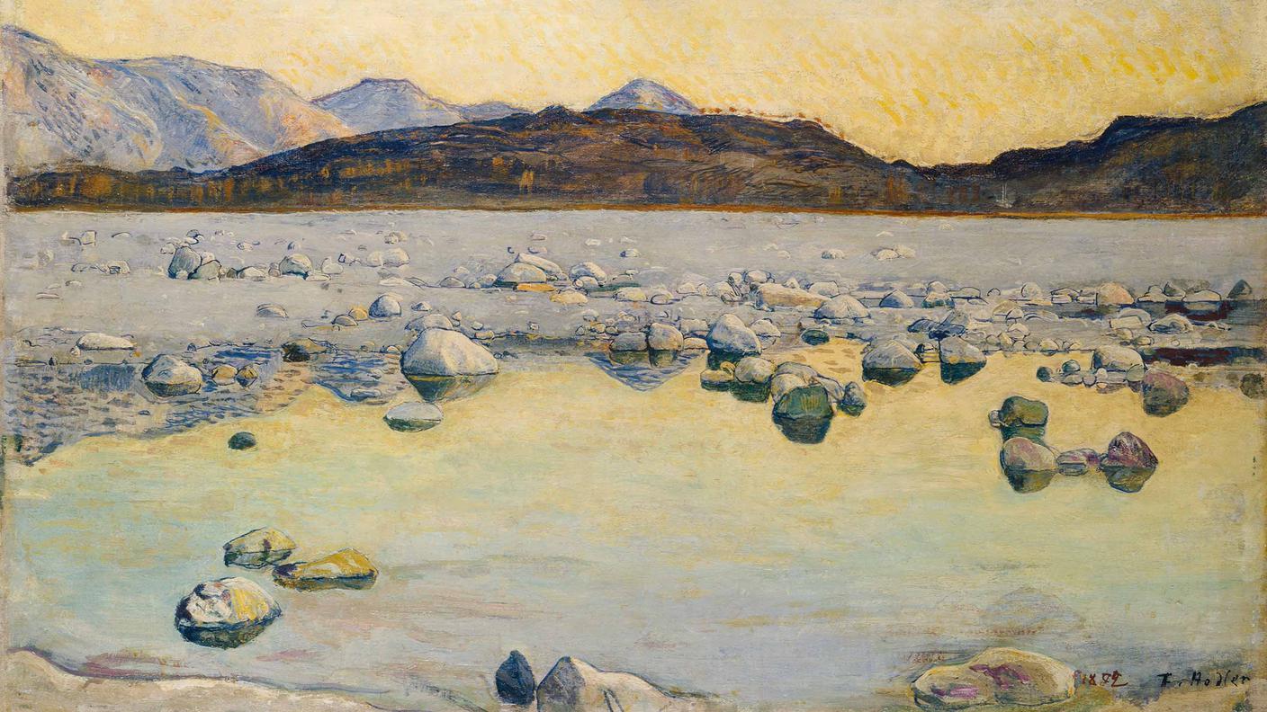 Ferdinand Hodler,"Am Ufer der Maggia am Abend" 1893