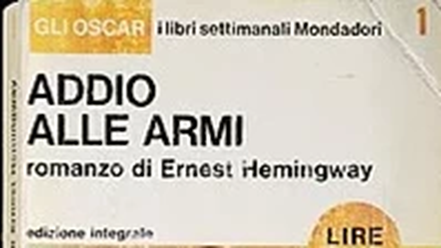 "Addio alle armi" di Ernest Hemingway, Oscar Mondadori (dettaglio di copertina )