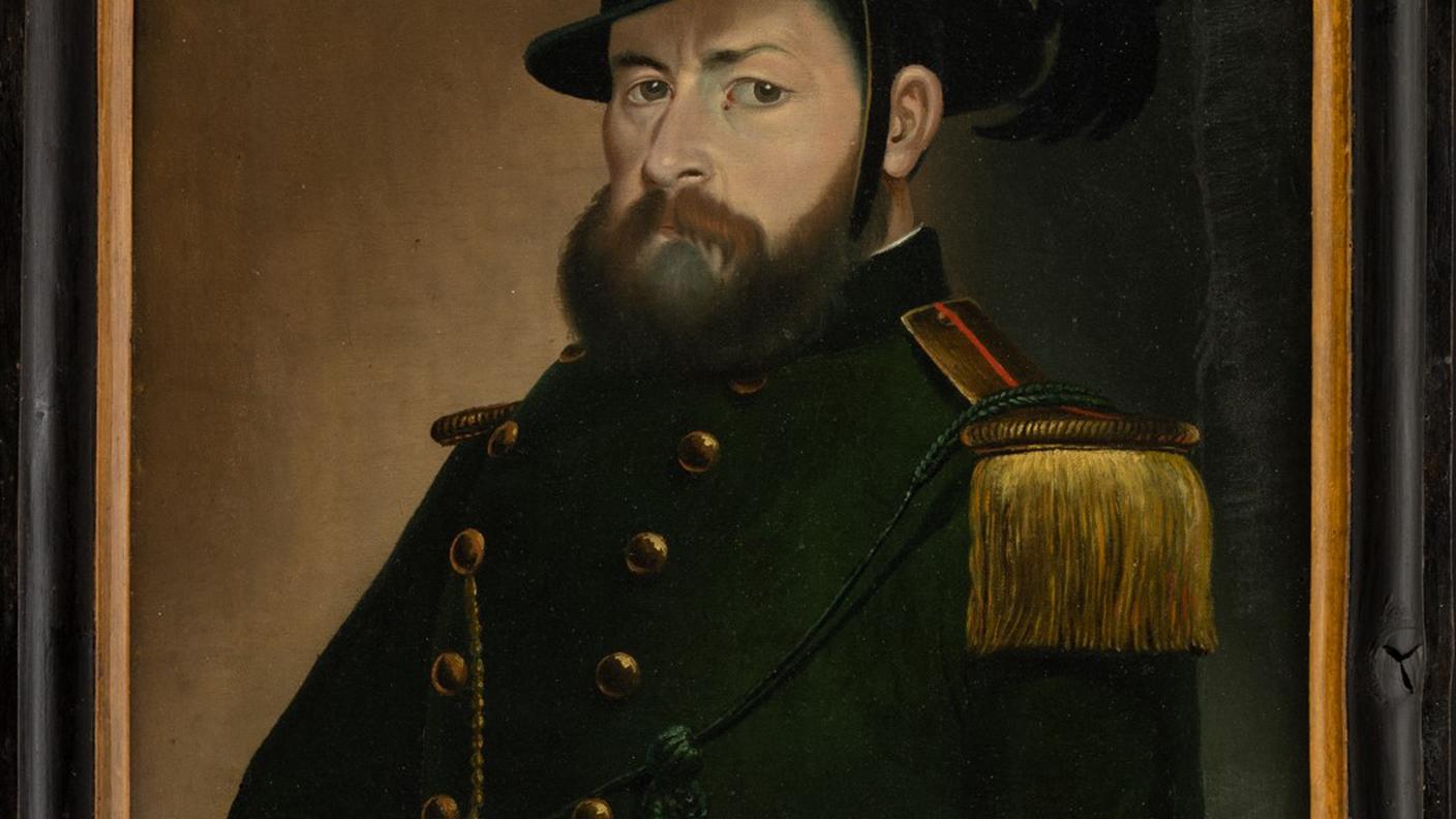 Carlo Agostino Meletta, "Tenente con berretto" (1863)