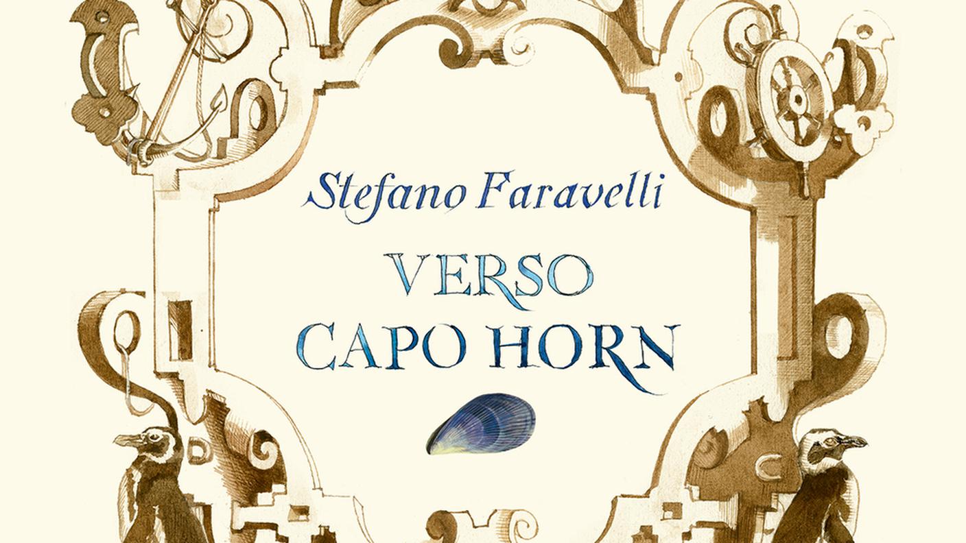 “Verso Capo Horn” di Stefano Faravelli, Adelphi (dettaglio di copertina)