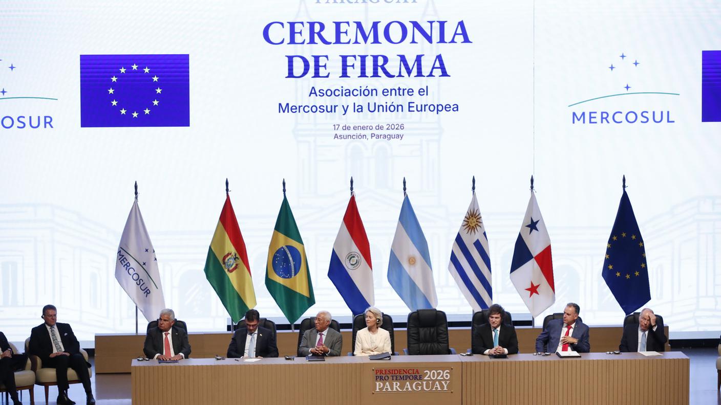 Cerimonia di firma UE e Mercosur 