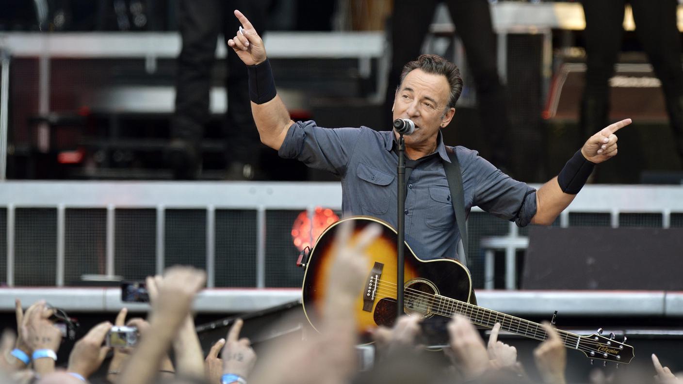 Bruce Springsteen in esibizione a Ginevra, luglio 2013