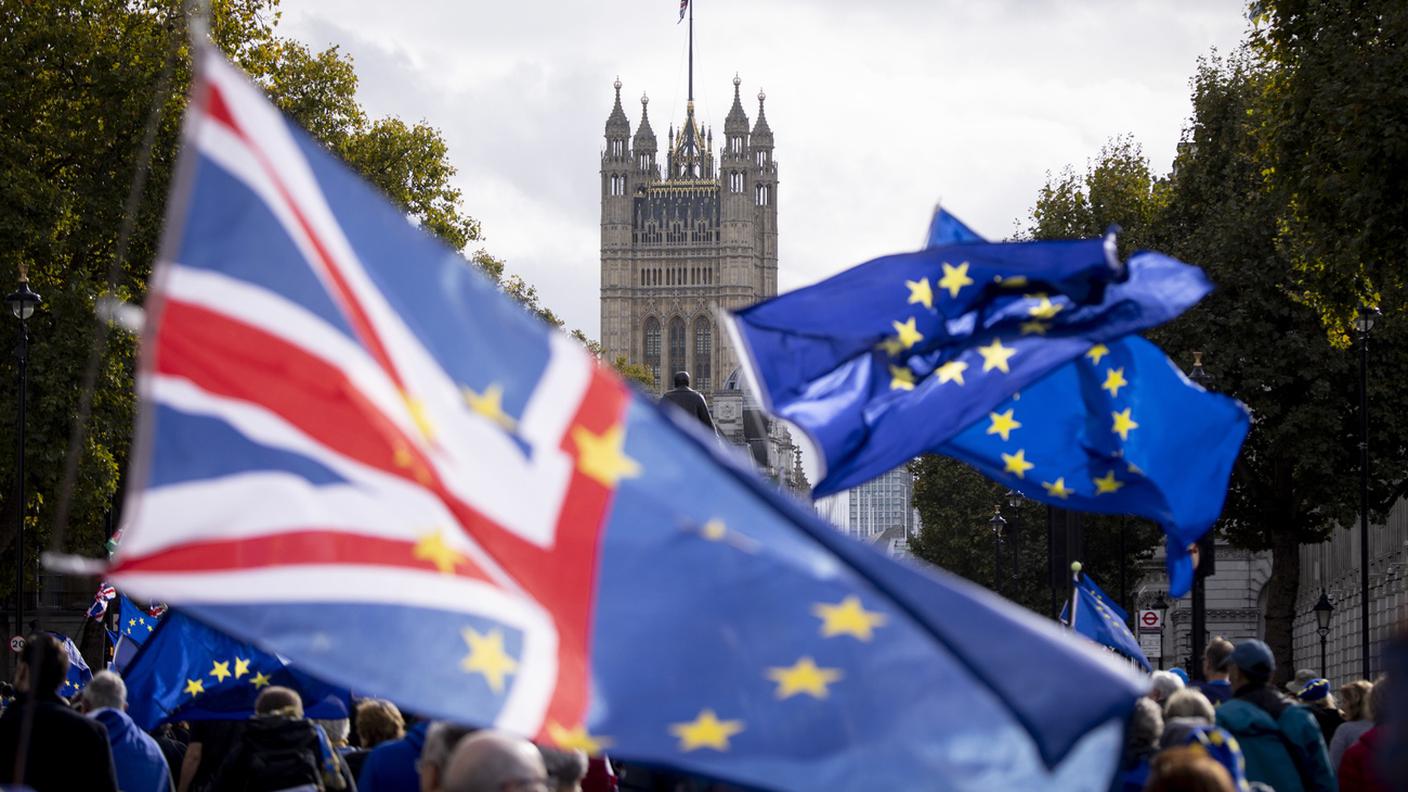 Una manifestazione per il ritorno della Gran Bretagna nell'UE