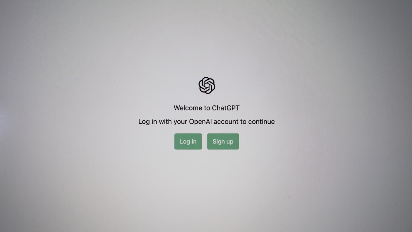 Schermata iniziale del software ChatGPT