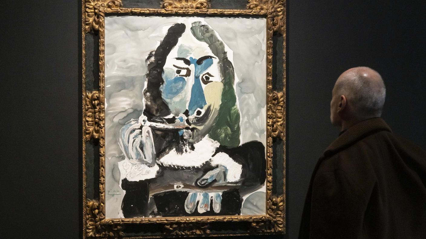 Il dipinto di Pablo Picasso "Mousquetaire à la pipe, buste"