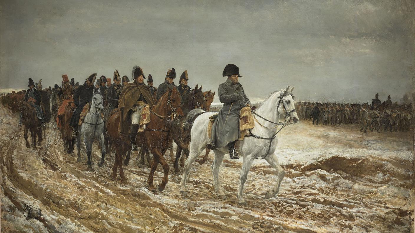 Ernest Meissonier, Campagne de France, 1814, 1864, olio su legno, 51,5 x 76,5 cm 
