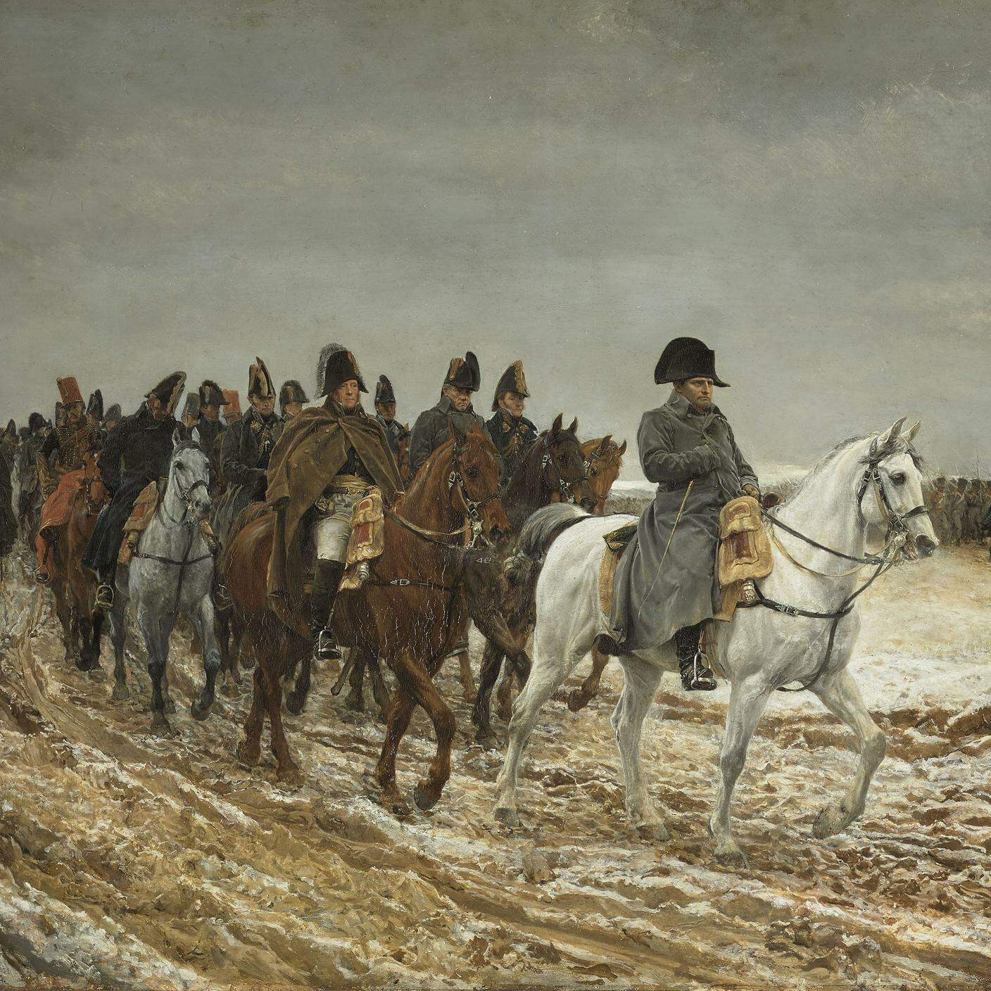 Ernest Meissonier, Campagne de France, 1814, 1864, olio su legno, 51,5 x 76,5 cm 