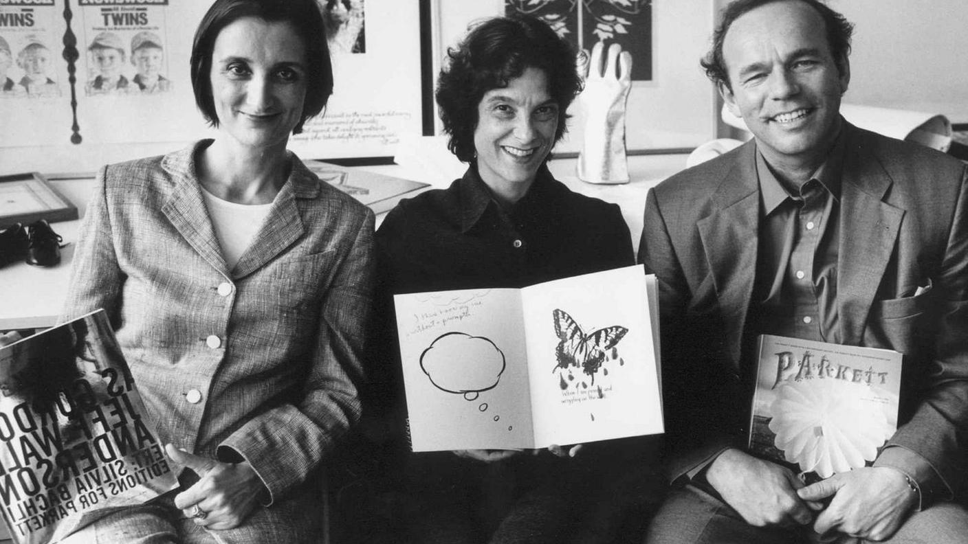 Keystone. Bice Curiger, Jacqueline Burckhardt e Dieter von Graffenried, editori della rivista d'arte "Parkett".