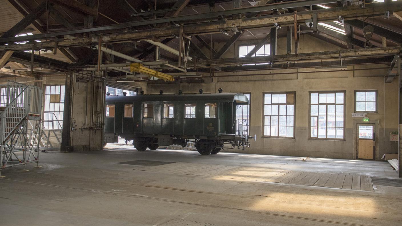 Keystone Le vecchie sedi principali delle FFS, storicamente significative, che fungono da sedi per il progetto teatrale "1918.ch - 100 anni di sciopero nazionale", a Olten.
