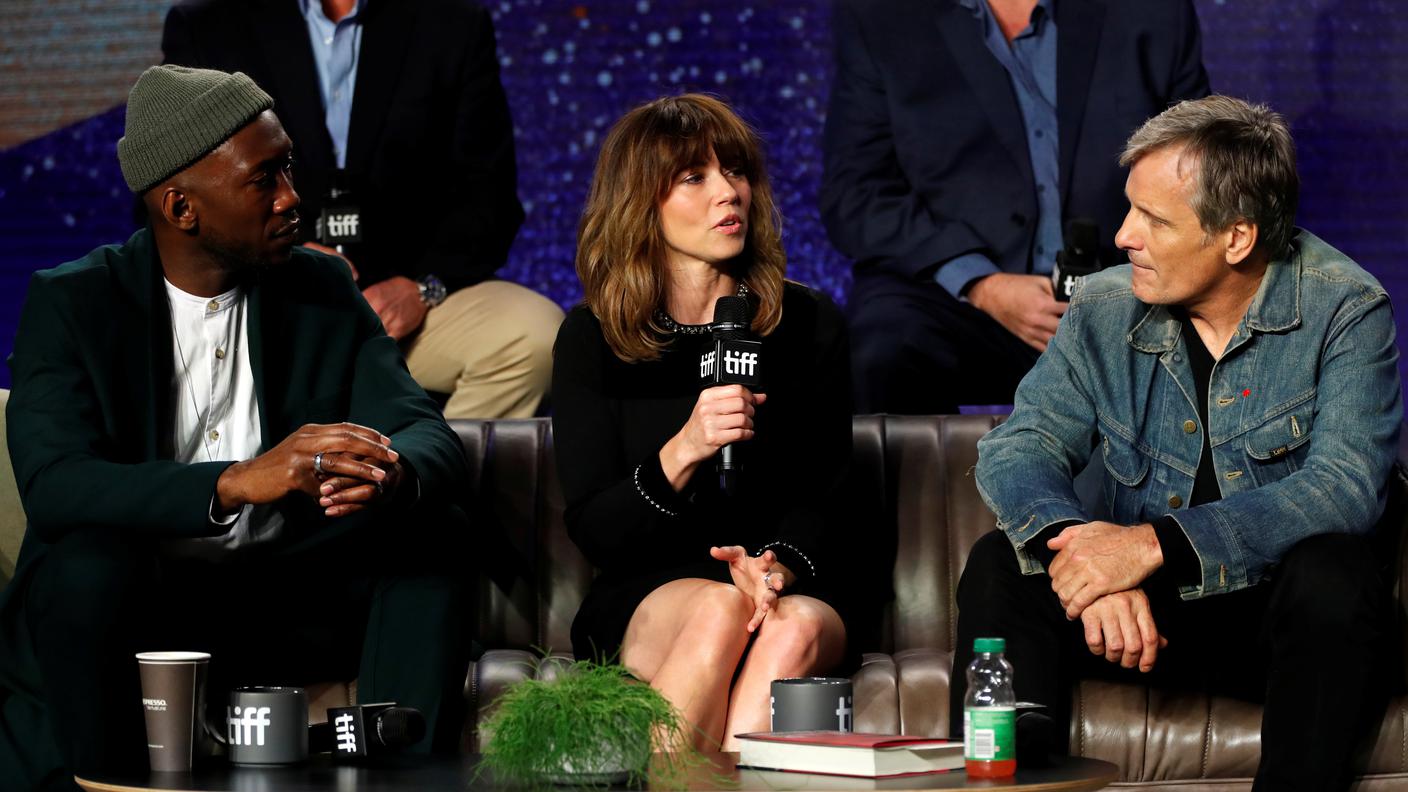 Reuters Pictures: Mahershala Ali, Viggo Mortensen e Linda Cardellini nella conferenza stampa del film "Green Book"