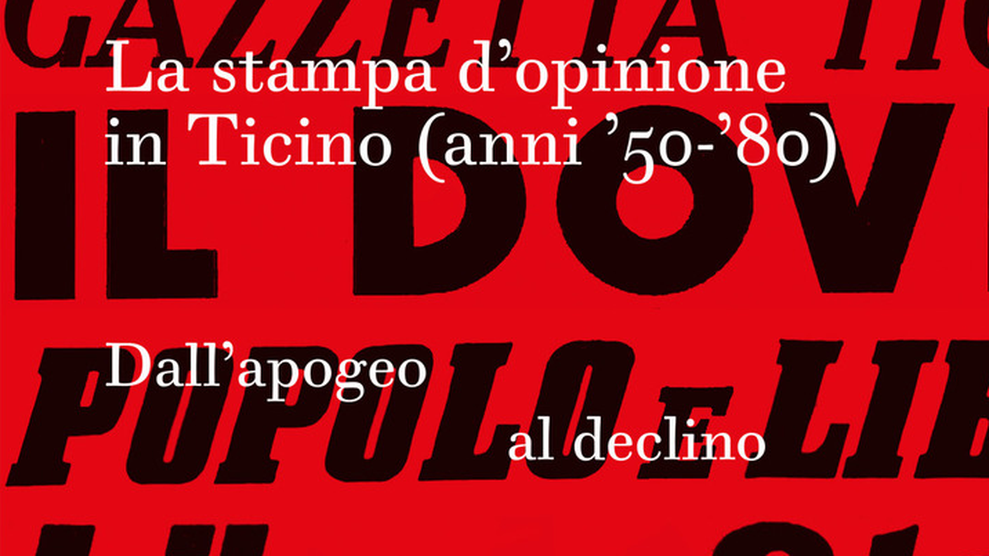 Simone Bionda, "La stampa d’opinione in Ticino dagli anni 50 agli anni 80", Salvioni Editore (dettaglio copertina)