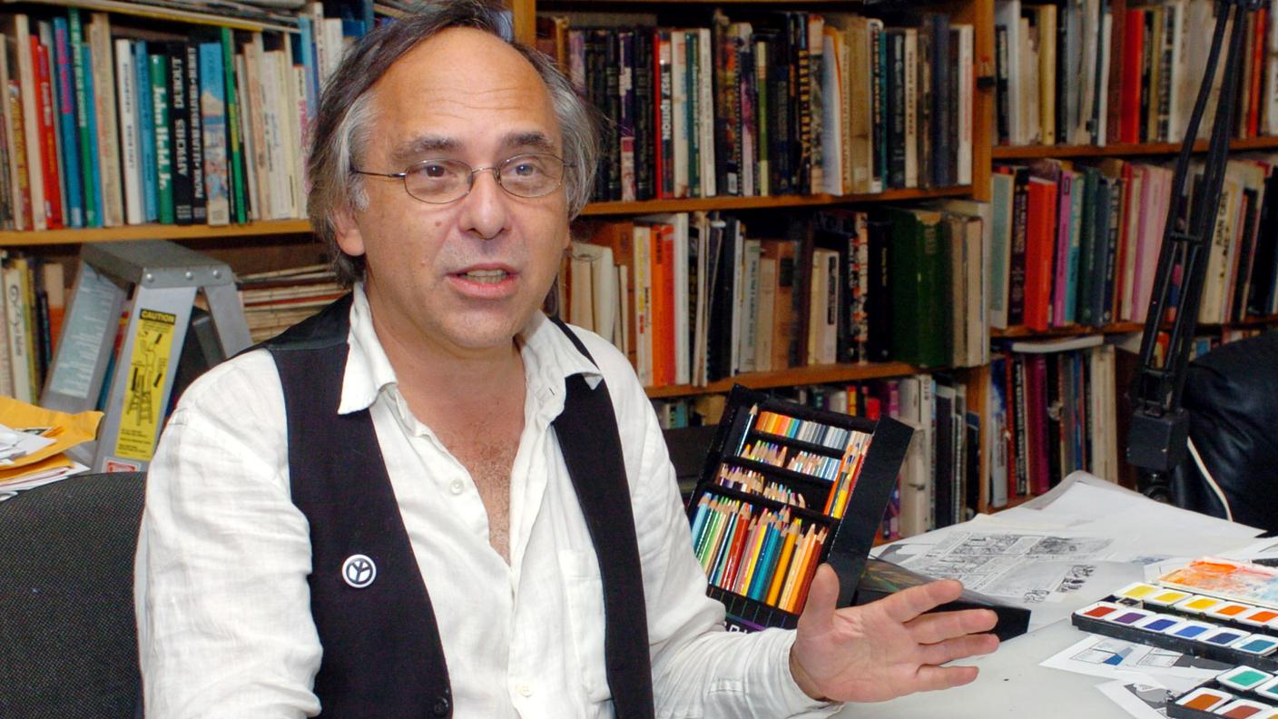 Art Spiegelman nel suo studio di New York (2004)