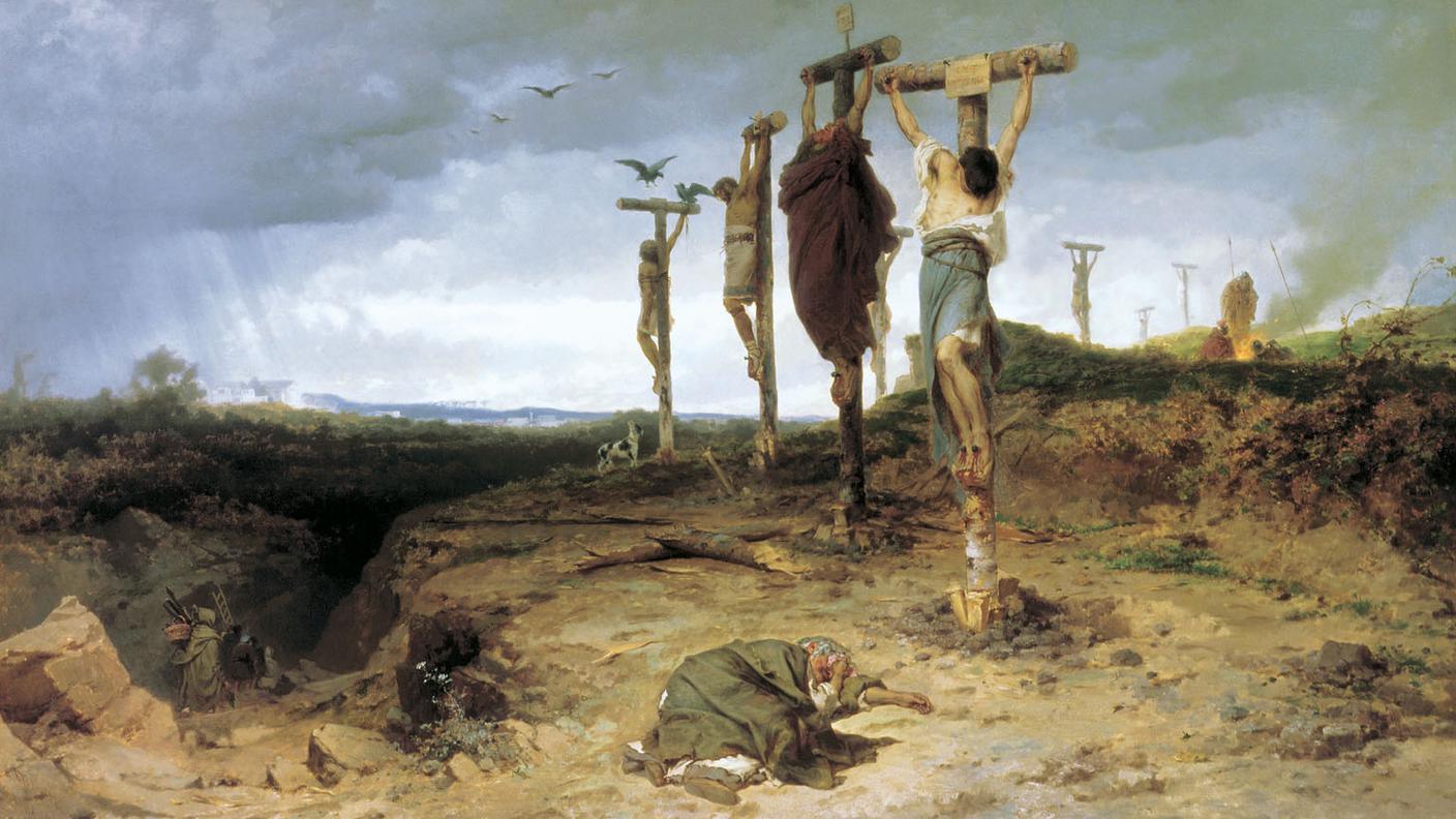 I seimila compagni di Spartaco vennero tutti crocifissi lungo la via Appia, tra Roma e Capua