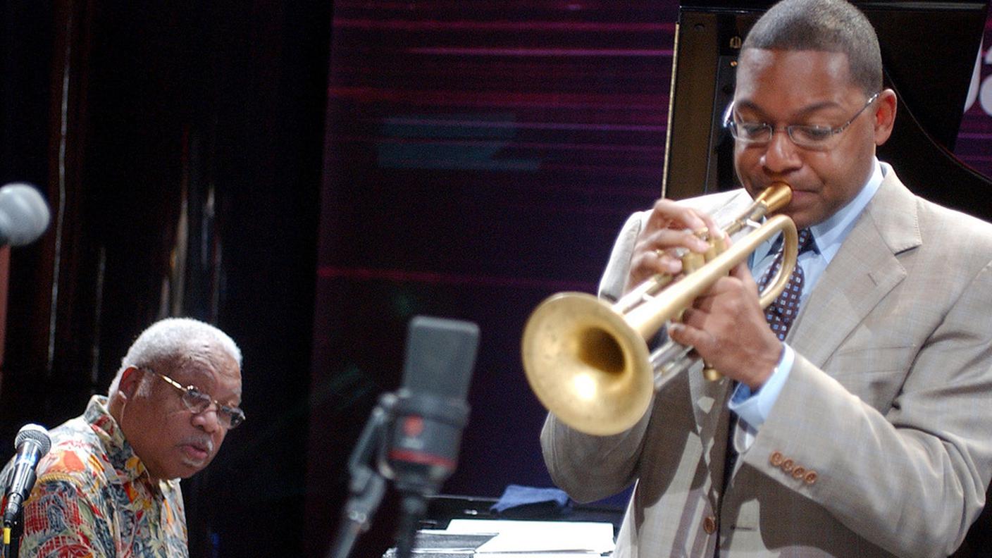 ky_Ellis Marsalis is at the piano while his son, Wynton.JPG