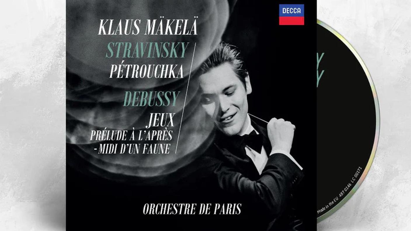 "Prélude à l'après-midi d'un faune" Stravinsky, Pétrouchka, Claude Debussy, Jeux, Decca (dettaglio di copertina)