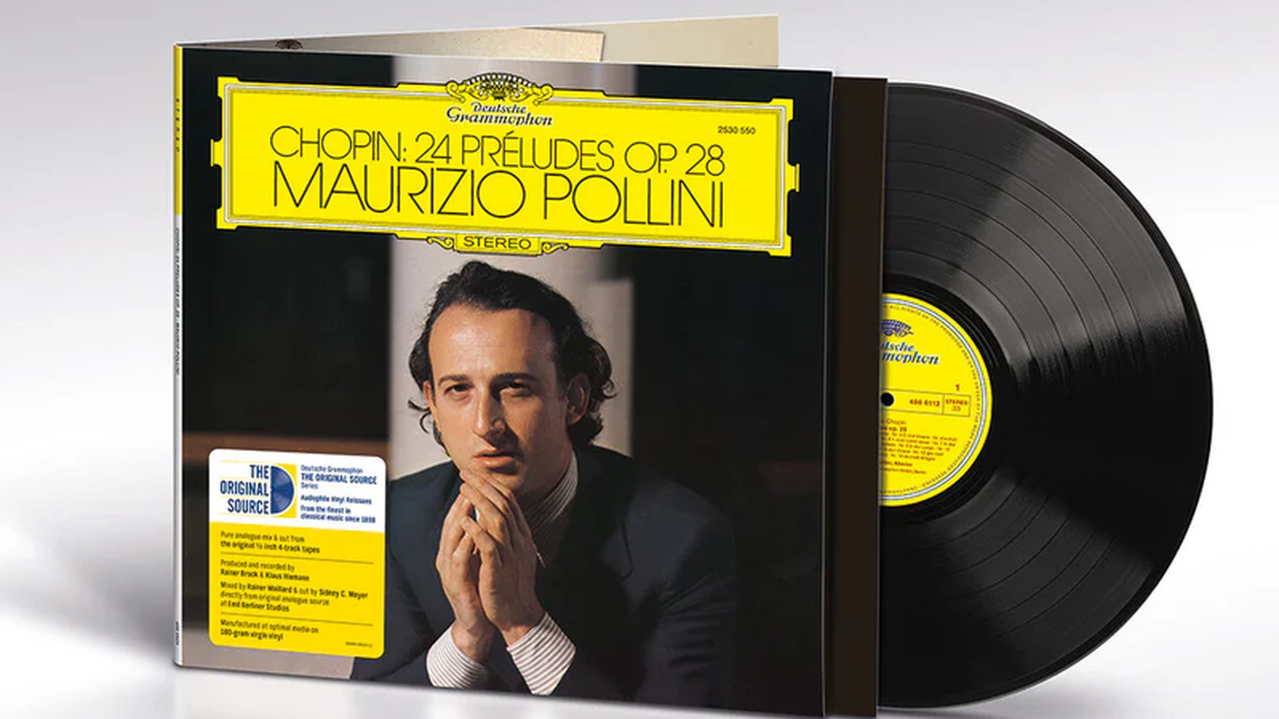 "Chopin-Preludes, Op 28" di Maurizio Pollini, Deutsche Grammophon (dettaglio di copertina)