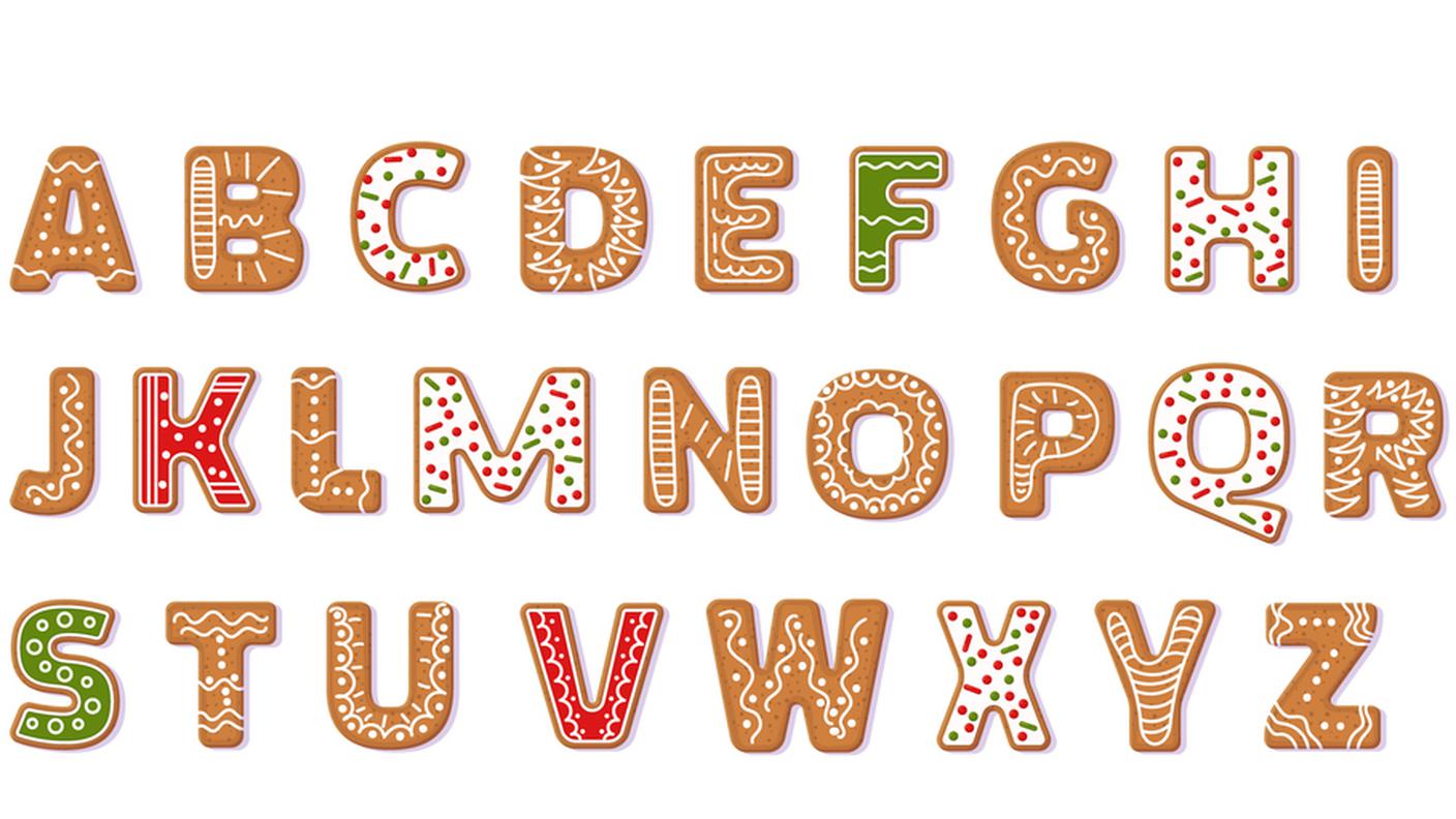 iStock-Calendario dell'Avvento, lettere marzapane 