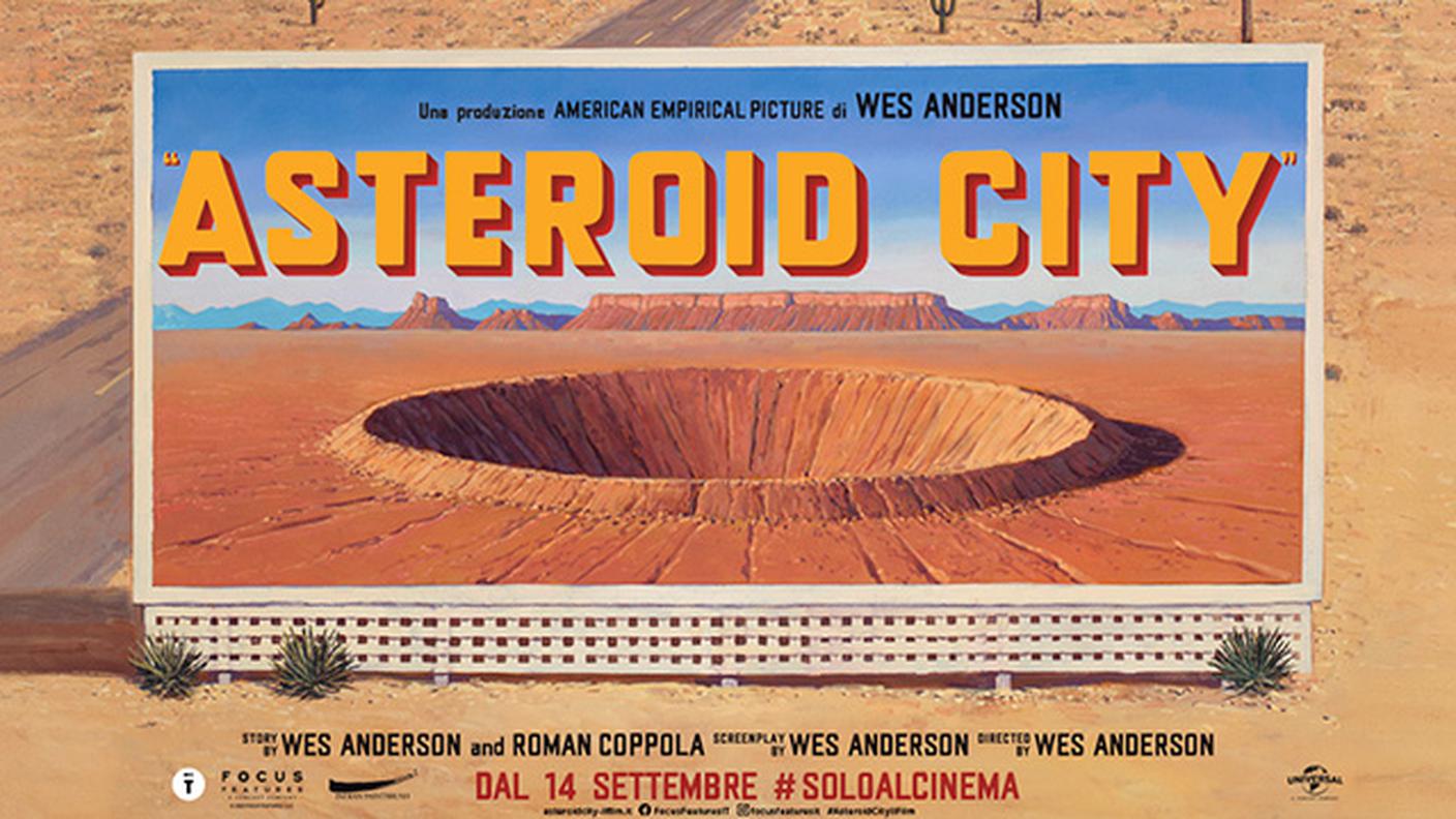 "Asteroid City" di Wes Anderson; Indian Paintbrush, Focus Features, American Empirical Pictures, Universal Films (dettaglio di copertina)