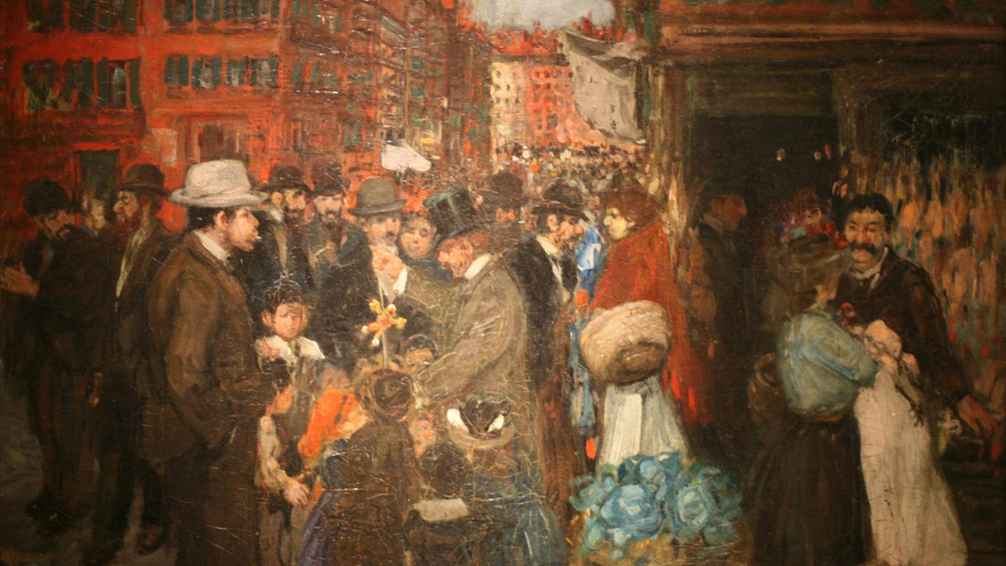 George Luks, "Street Scene (Hester Street) 1905"