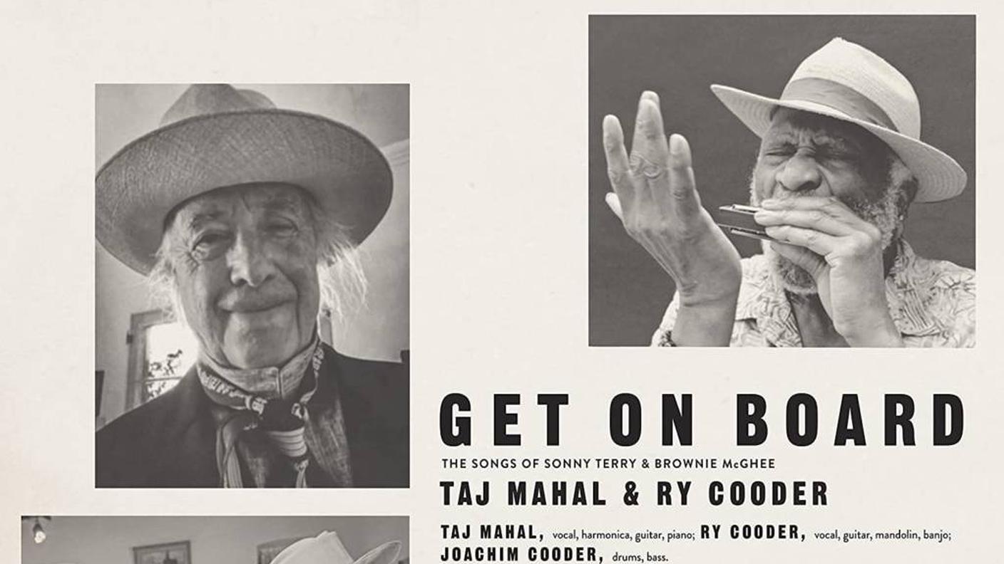 "GET ON BOARD" di Taj Mahal e Ry Cooder, Nonesuch Records (dettaglio di copertina)