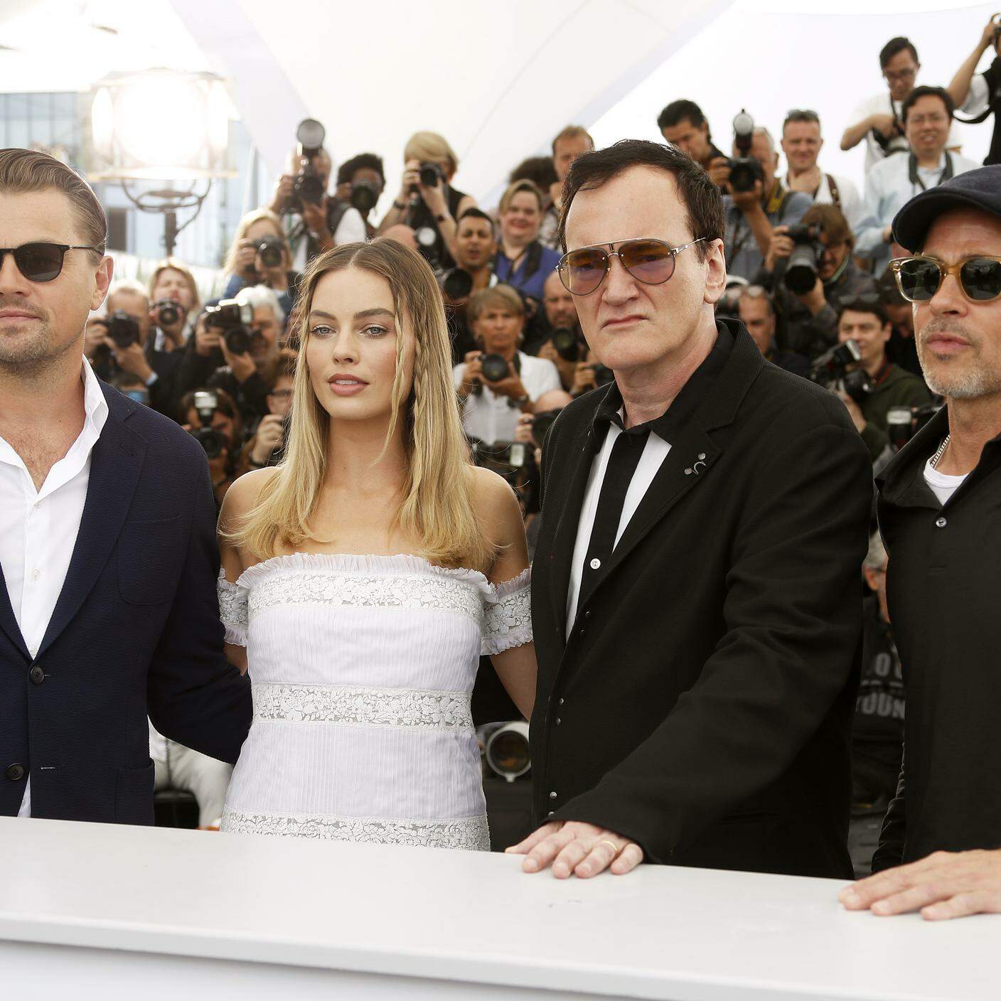 Tarantino,  Leonardo DiCaprio, Brad Pitt e Margot Robbie a Cannes 2019