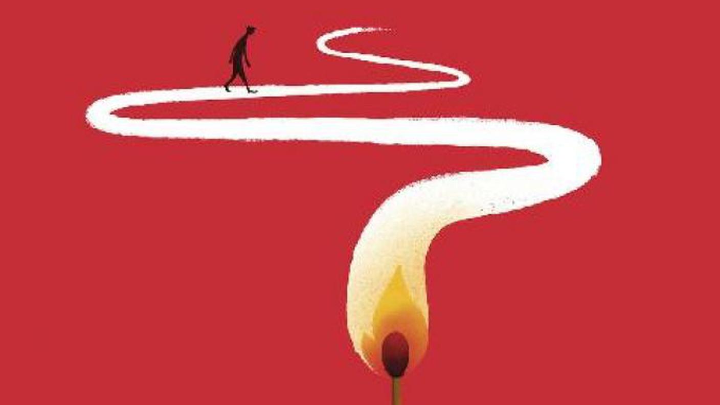 Michele Serra, "Le cose che bruciano", Feltrinelli (dettaglio copertina)