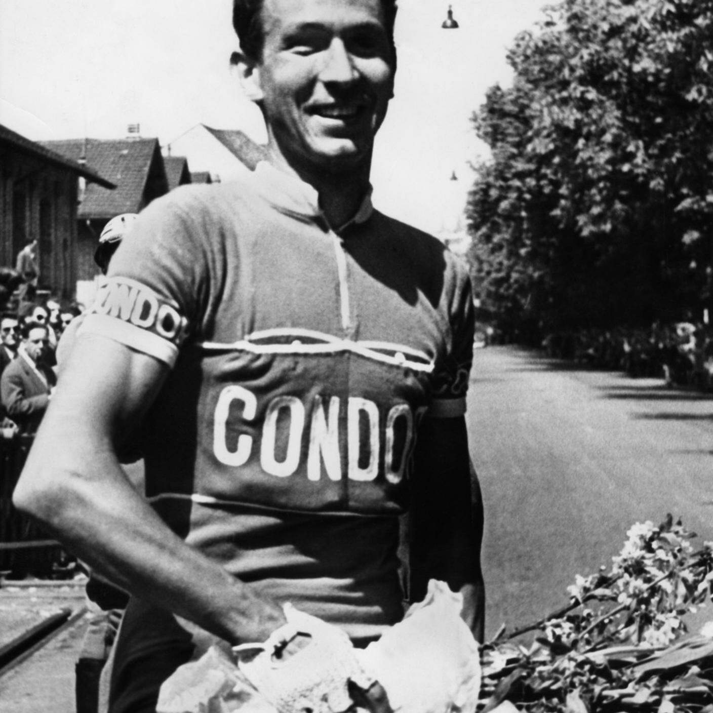 Carlo Clerici alla vittoria del Campionato di Zurigo nel 1956