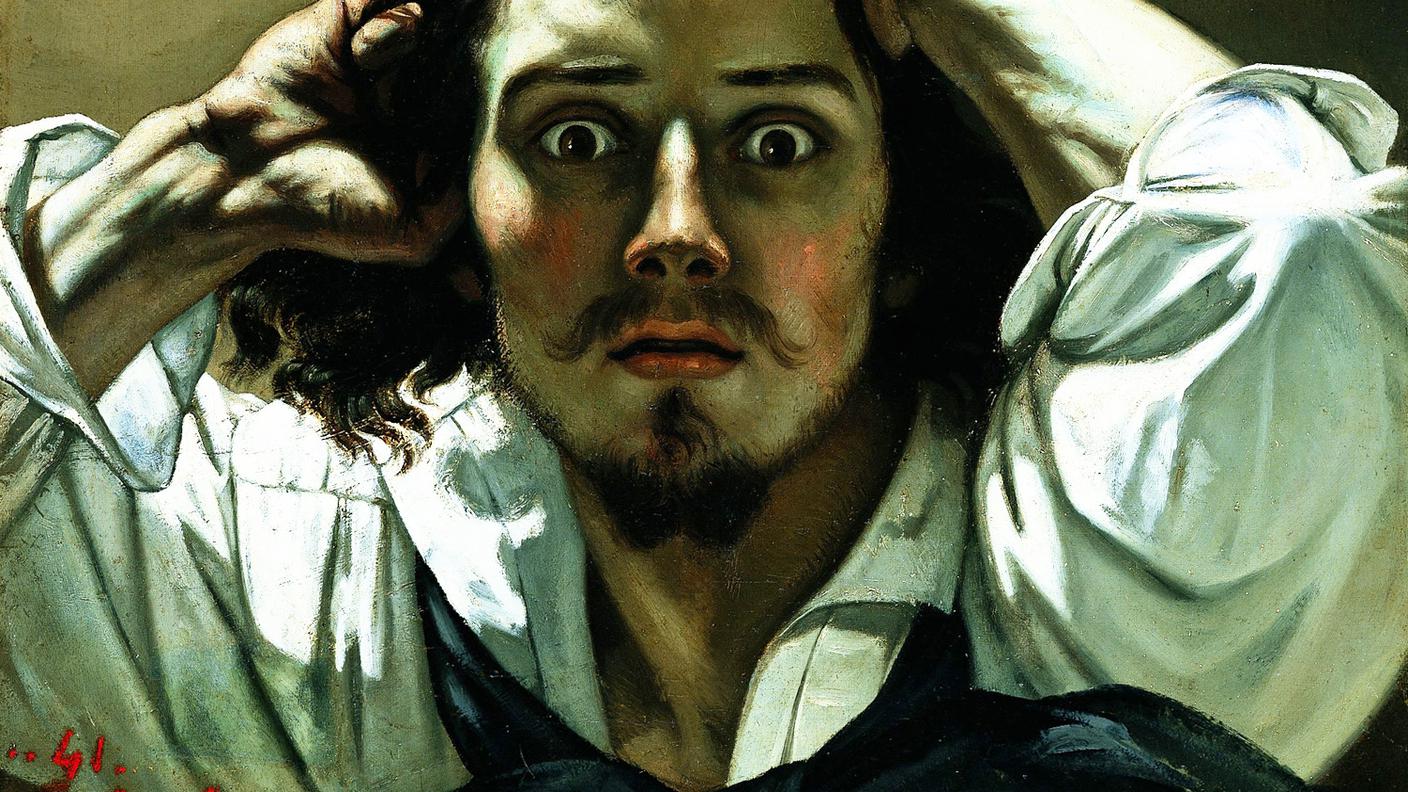 "L'uomo disperato" autoritratto di Gustave Courbet