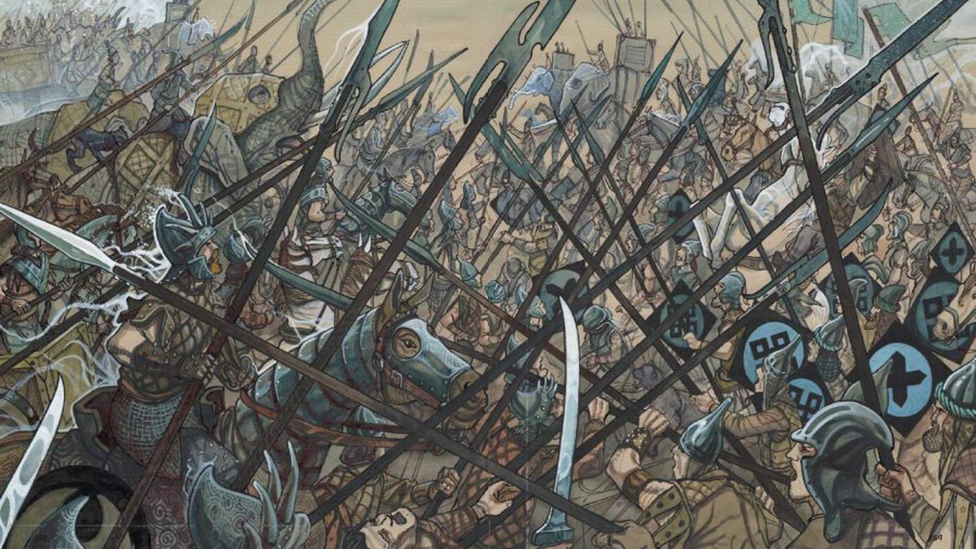 Da il “Mahabharata”, illustrazione di Jean-Marie Michaud, edizioni “L’Ippocampo”