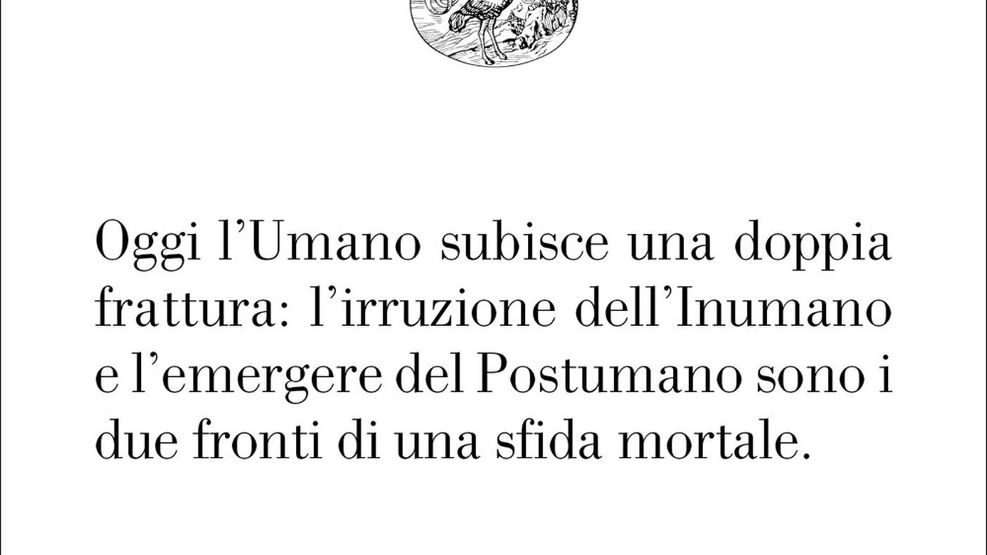 "Umano, inumano, postumano" di Marco Revelli; Einaudi (dettaglio copertina) 