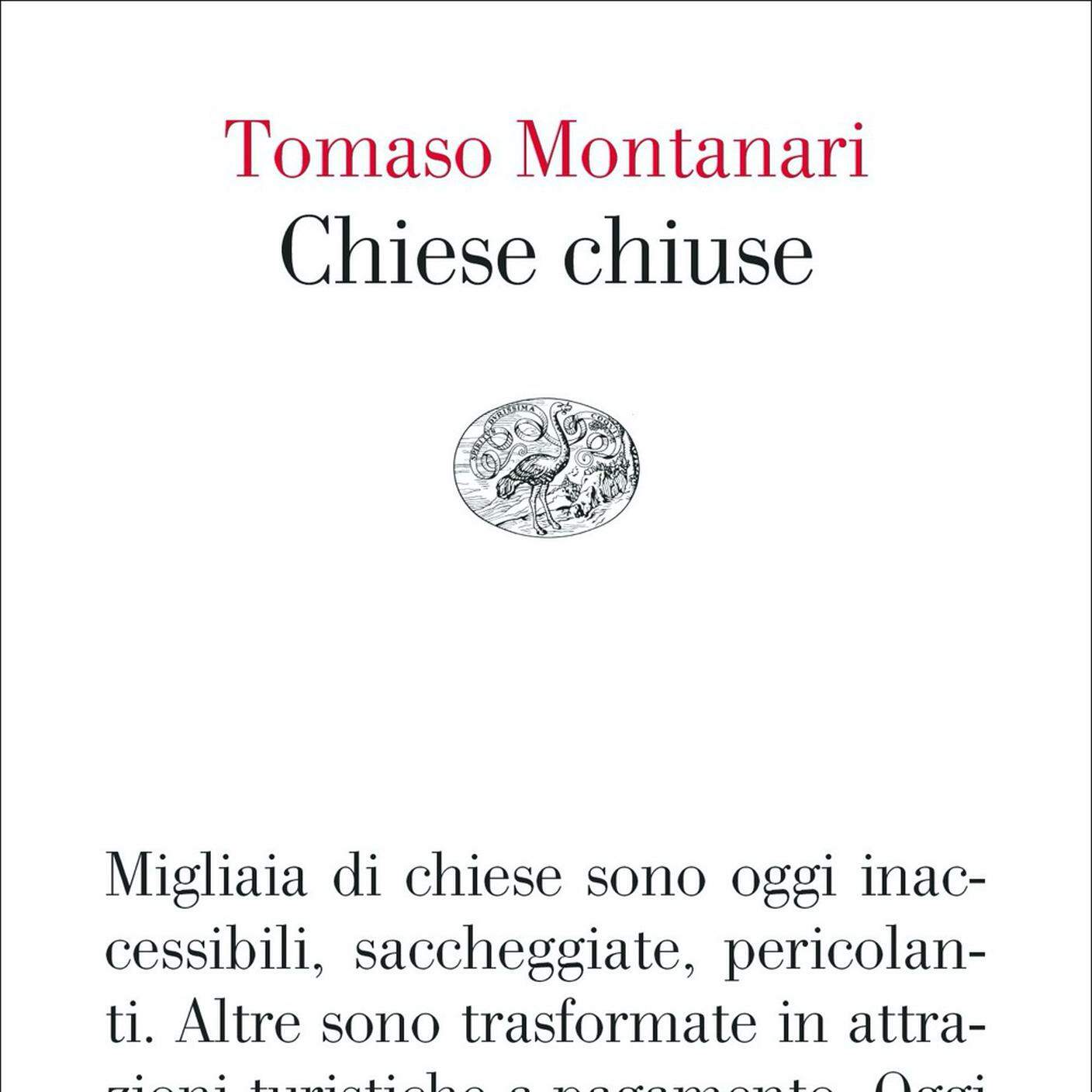 "Chiese chiuse" di Tomaso Montanari, Einaudi (dettaglio di copertina)