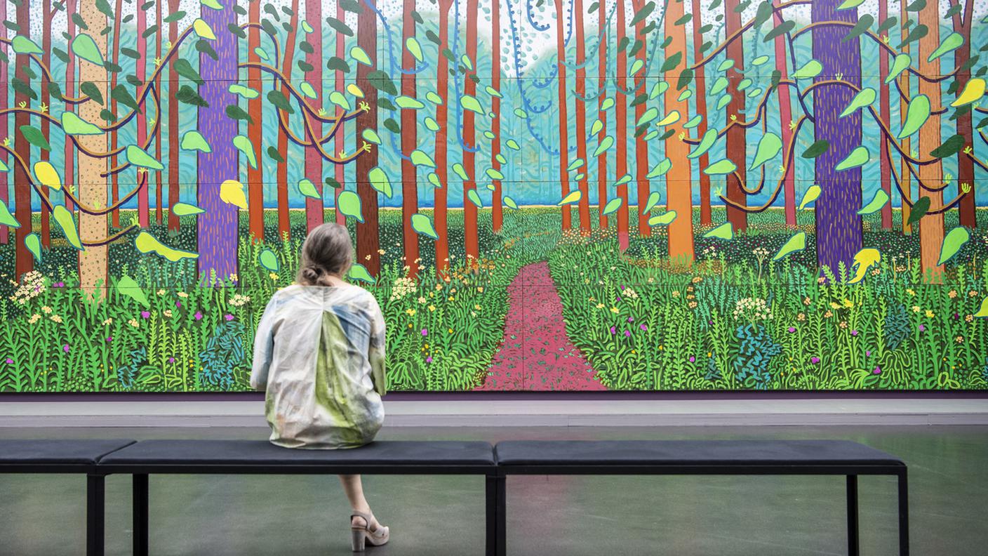 ''The Arrival of Spring in Woldgate'' David Hockney 