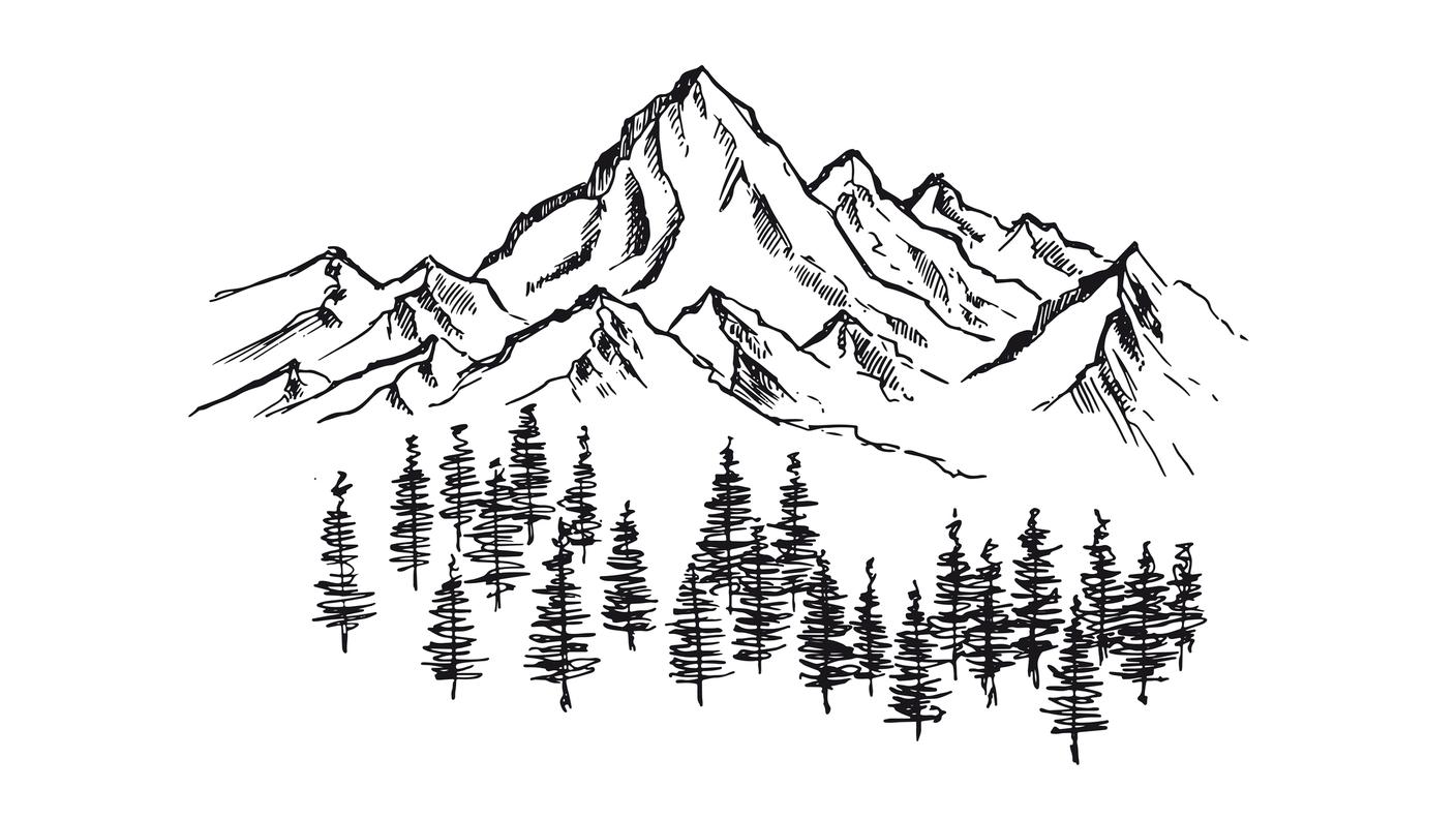 Disegno delle montagne