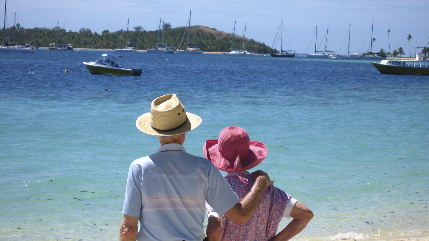 Vacanze, mare, spiaggia, terza età