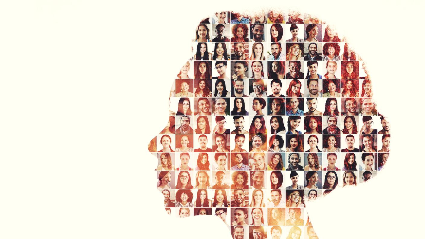 iStock-Fotomontaggio, Immagine composita, Donne, Gruppo multietnico, Viso