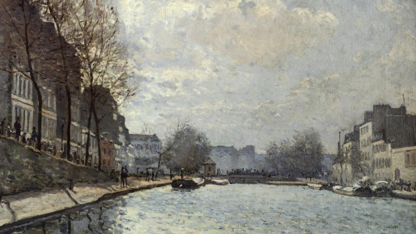 "Vu du canal Saint Martin" di Alfred Sisley (1870)