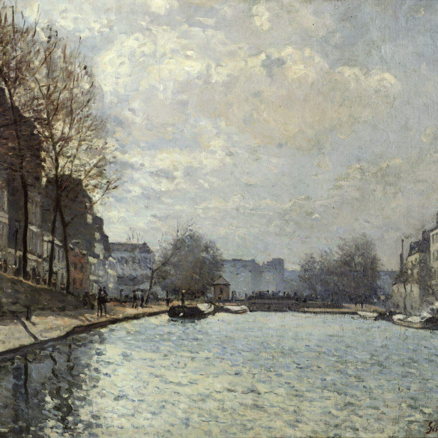 "Vu du canal Saint Martin" di Alfred Sisley (1870)