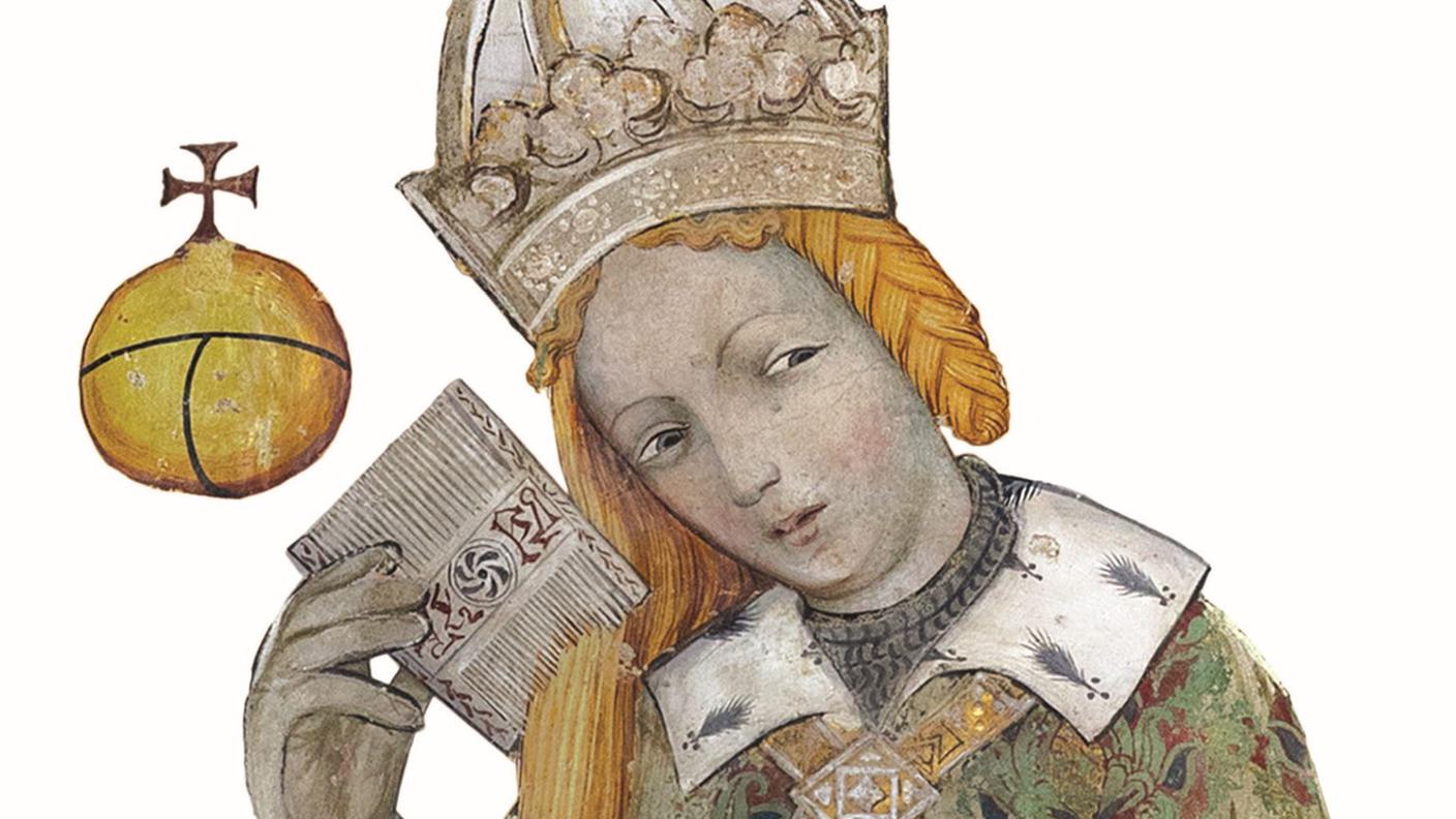 "Sulle teste nel Medioevo. Storie e immagini di capelli" di Virtus Zallot; il Mulino (dettaglio copertina) 